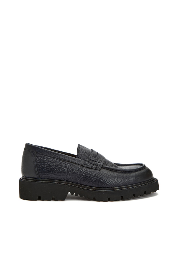 Lacivert Erkek Deri Loafer - 1