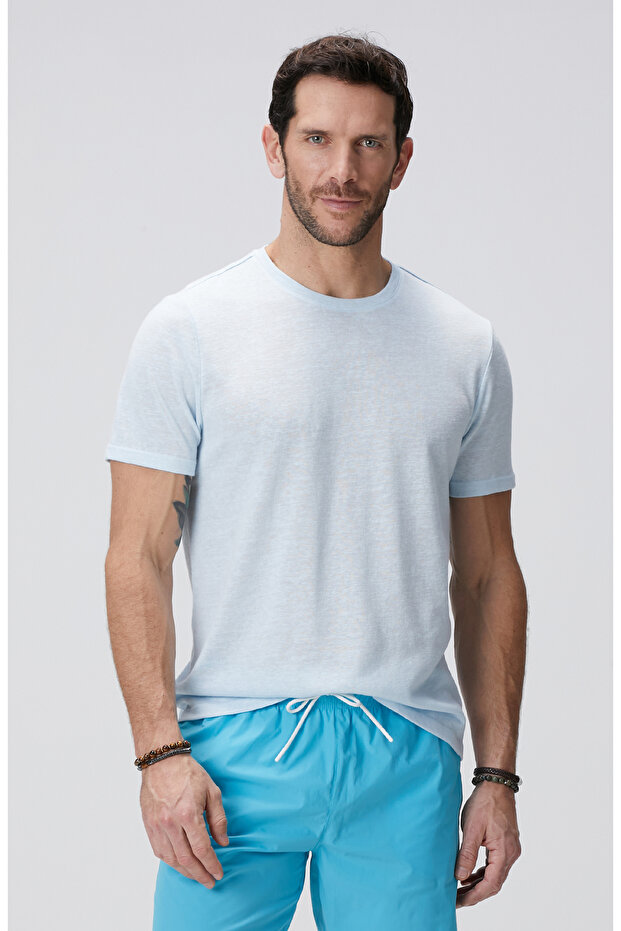 Açık Mavi Basic T-shirt - 2