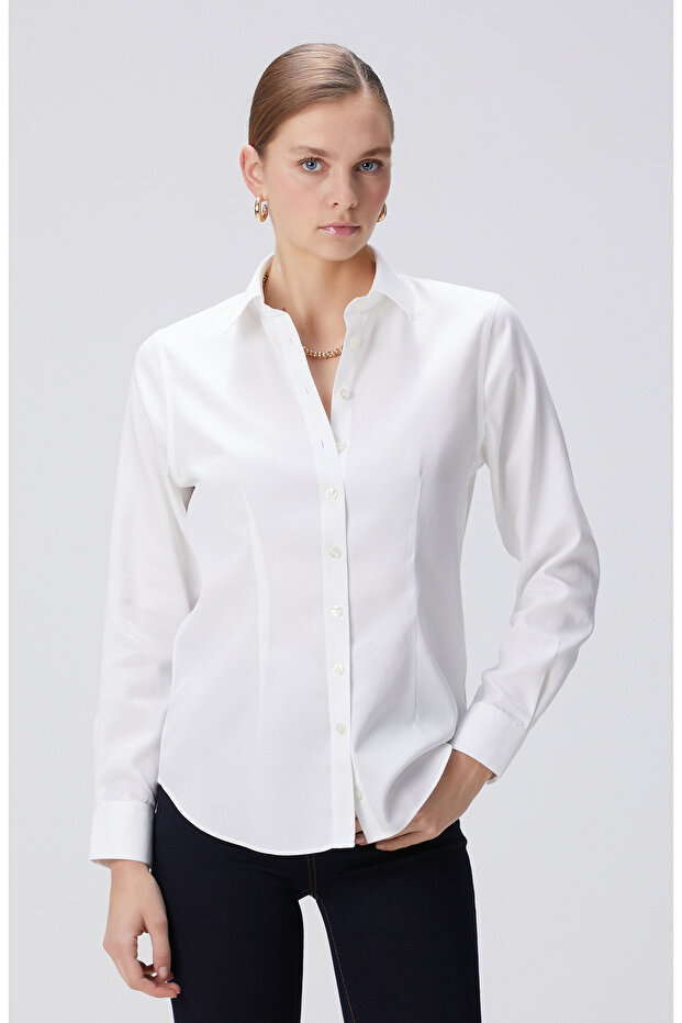 Non Iron Beyaz Gömlek - 3