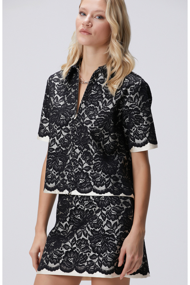 Siyah Limited Dantel Ceket - 4