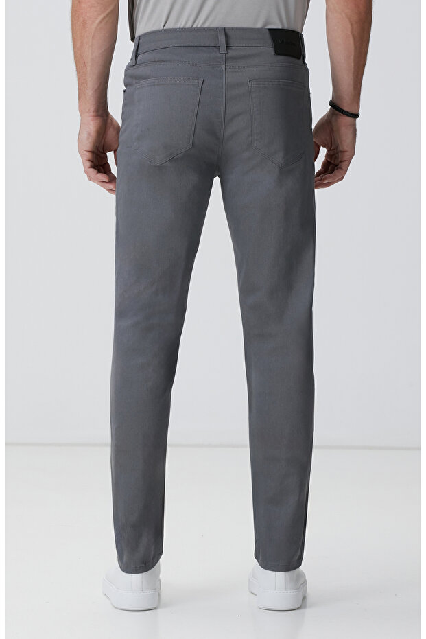 Gri Casual Pantolon - 3