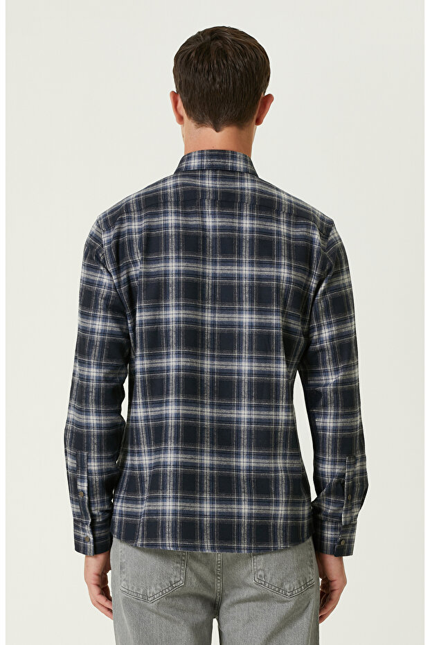 Lacivert Mavi Gömlek - 5