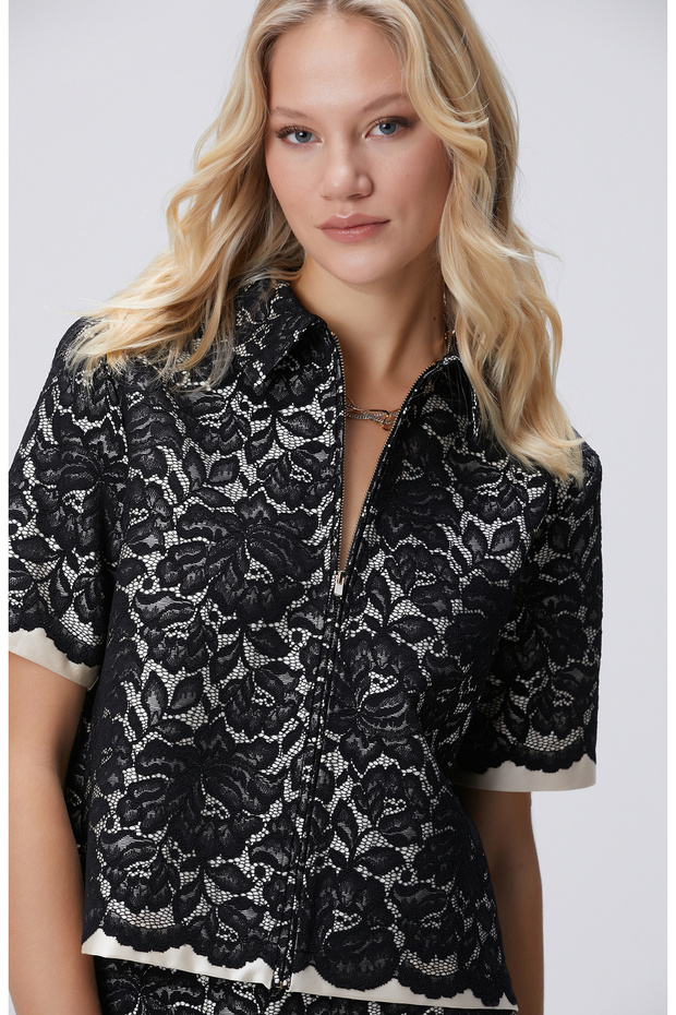 Siyah Limited Dantel Ceket - 1