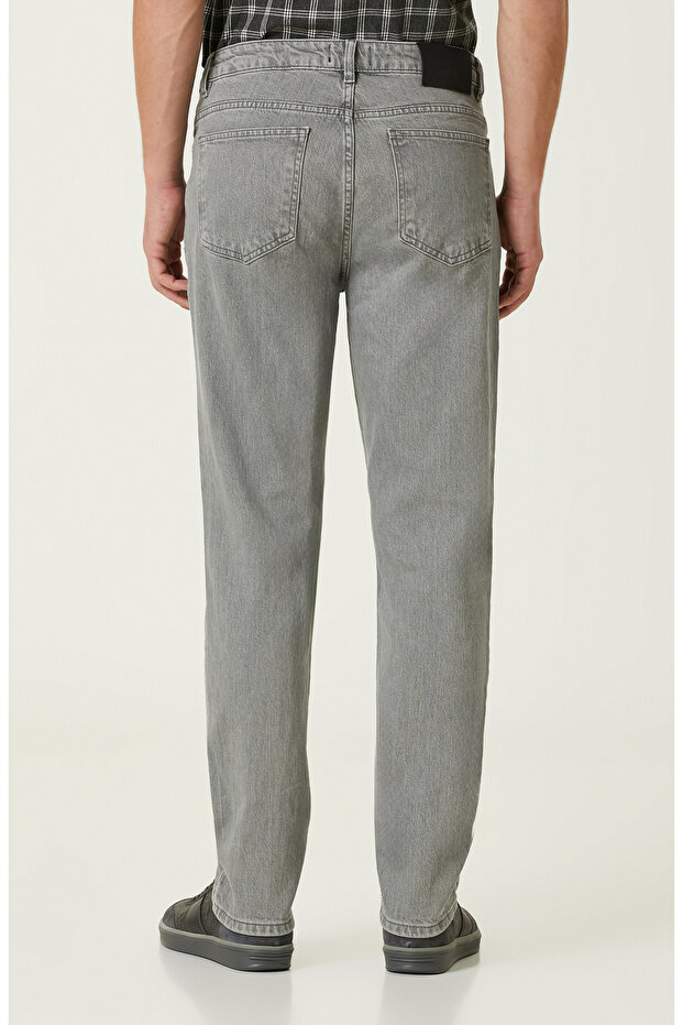 Gri Denim Pantolon - 3