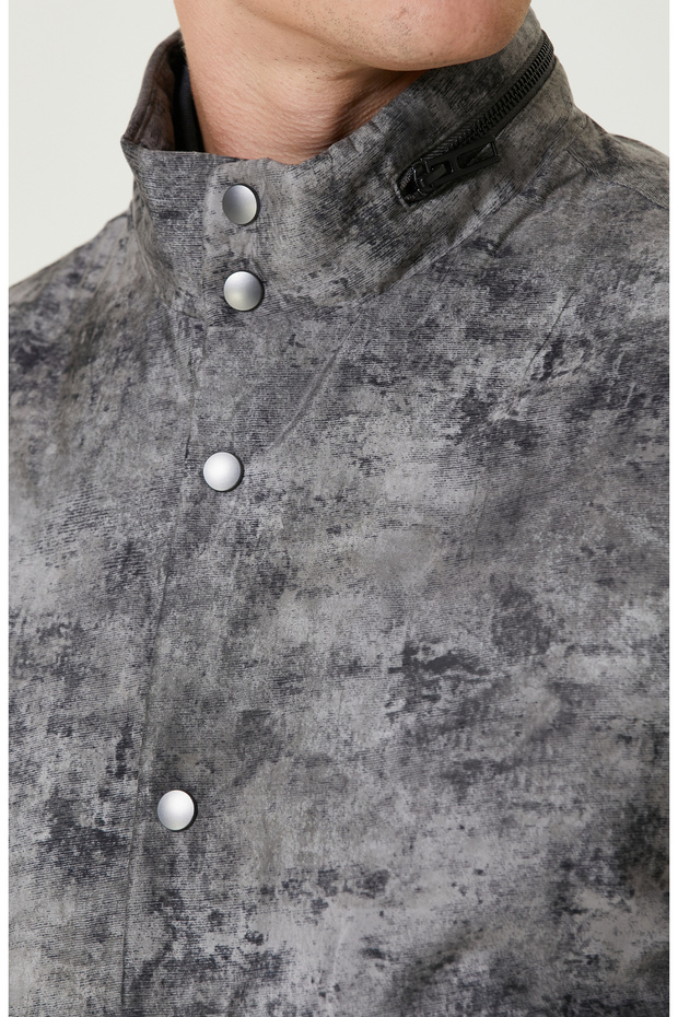 Gri Print Baskılı Ceket - 6