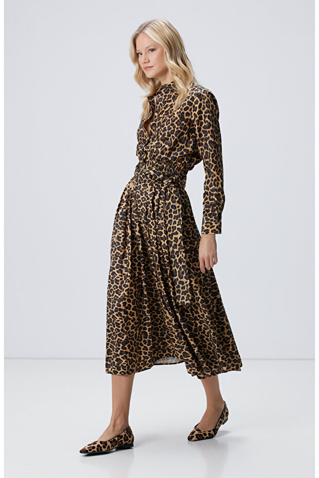 Bej Desenli Gömlek - 2