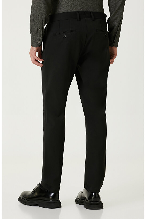 Siyah Diyagonal Pantolon - 3