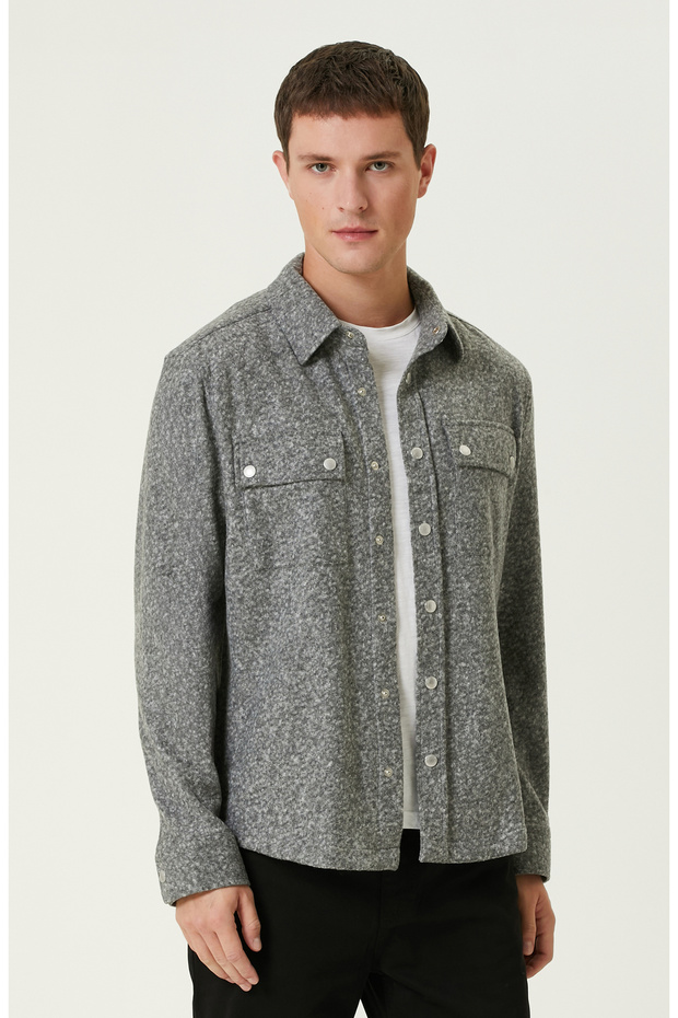 Gri Dış Gömlek - 1
