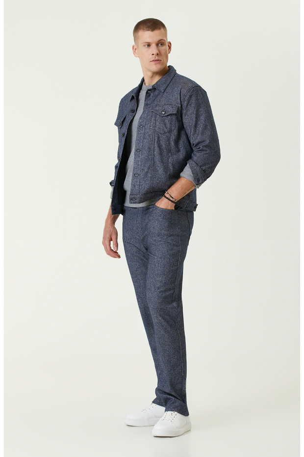 Gri Melanj Basic Triko Kazak - 3