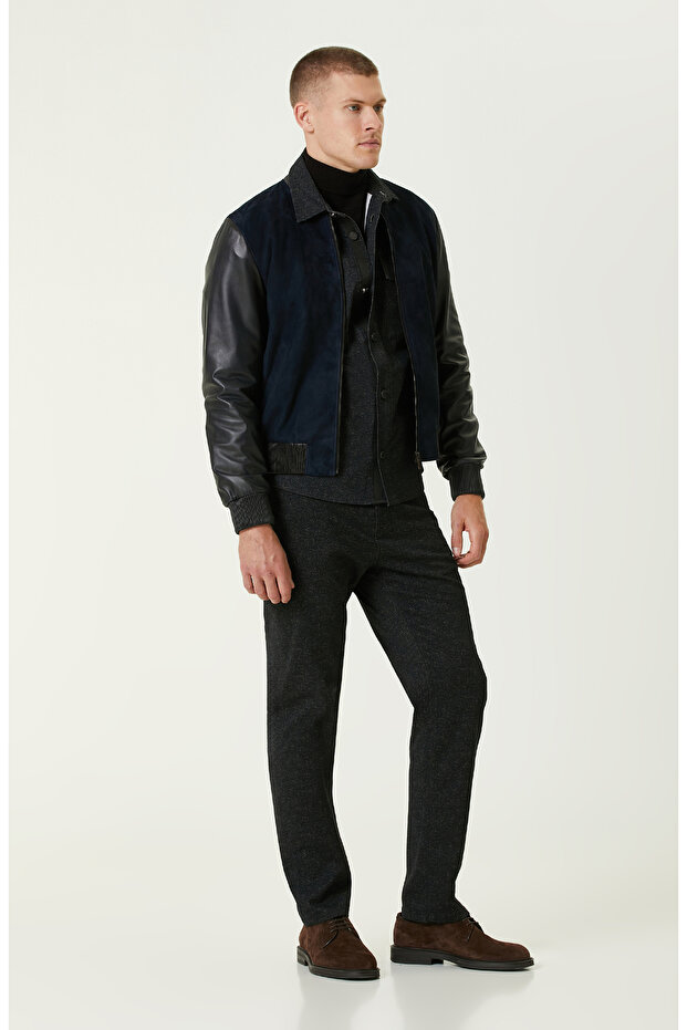 Siyah Denim Görünümlü Dış Gömlek - 3