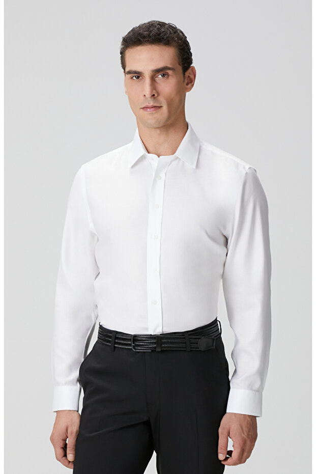 Beyaz Non-Iron Gömlek - 1