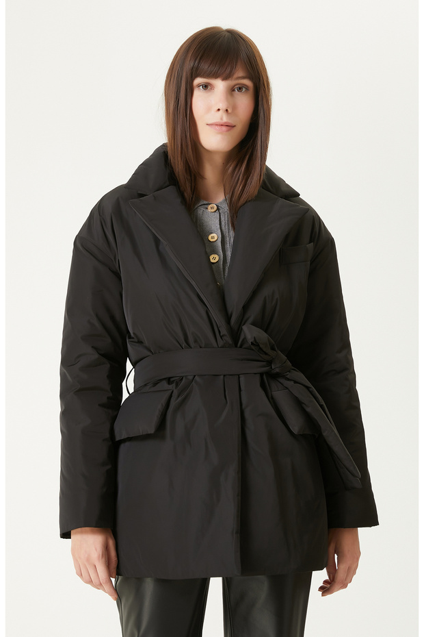 Siyah Puffer Kaban - 1