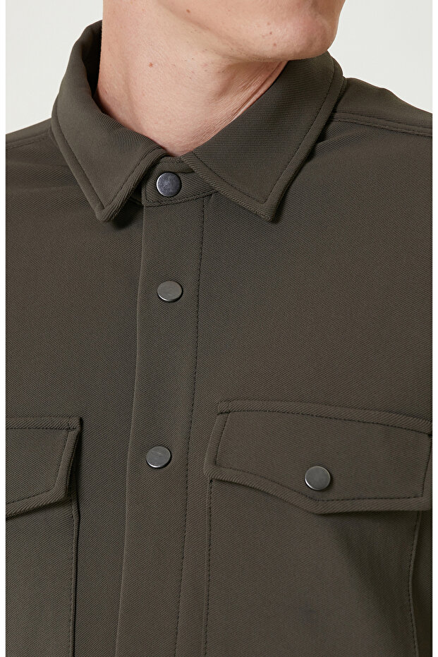 Haki N Tech Örme Dış Gömlek - 6