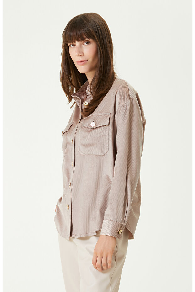 Vizon Fitilli Kadife Dış Gömlek - 4