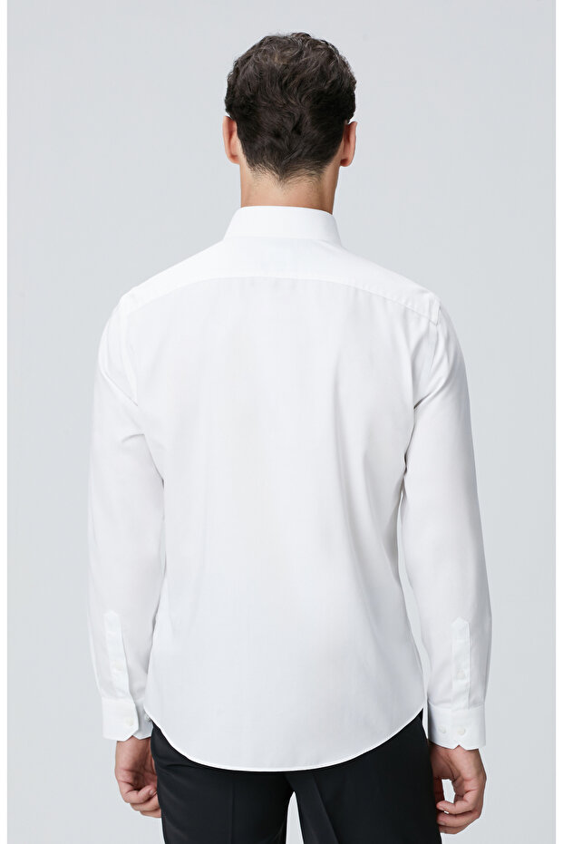 Non-Iron Beyaz Gömlek - 5