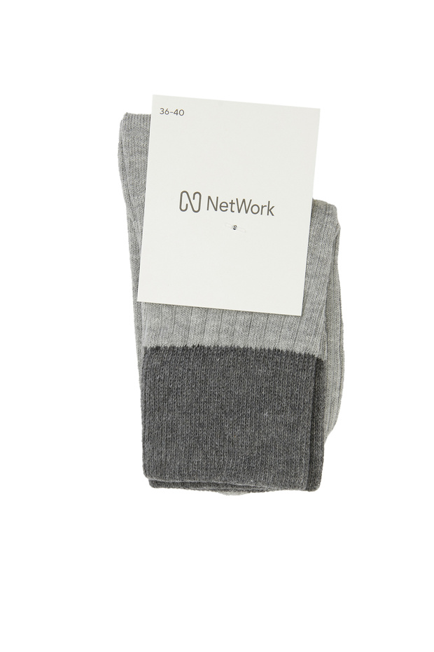 Gri Melanj Kadın Çorap - 2