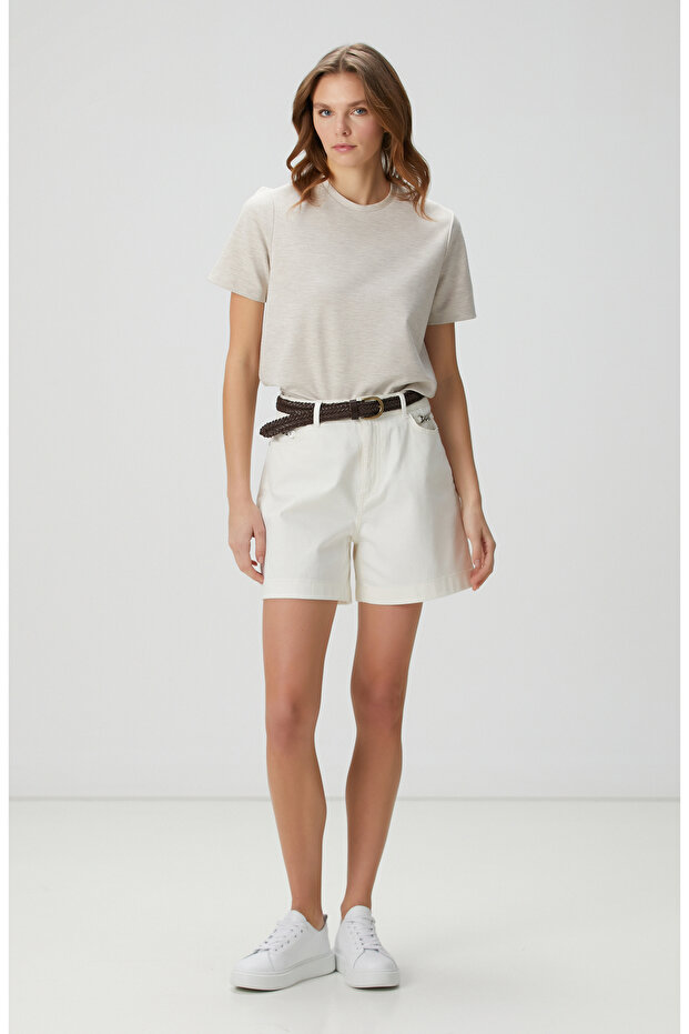 Bej Melanj T-shirt - 3