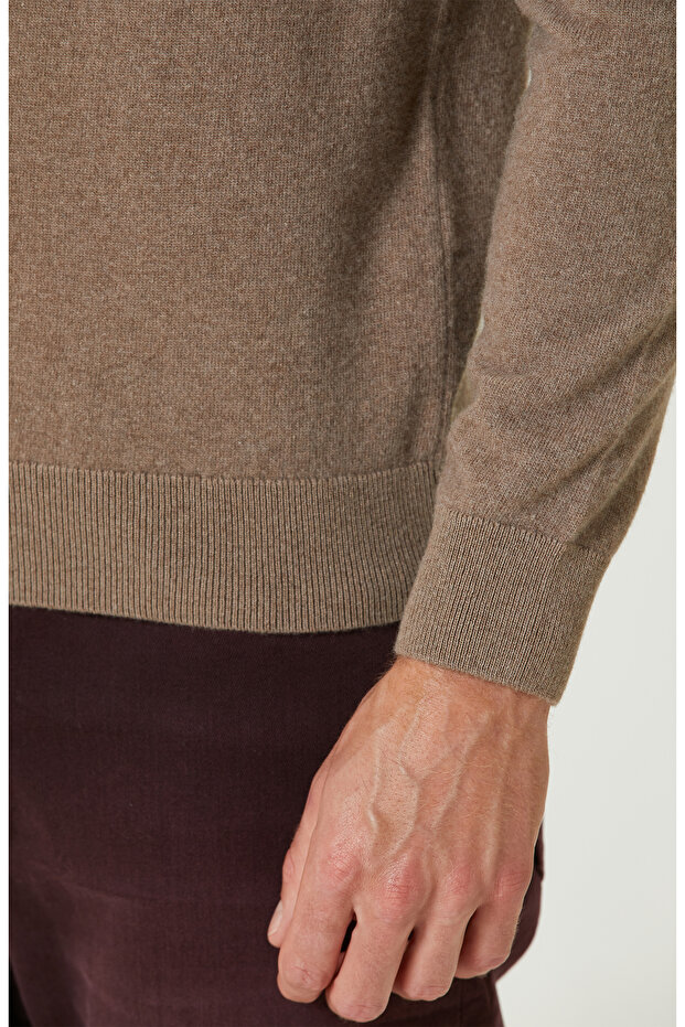 Limited Vizon Kaşmir Karışımlı Basic Kazak - 7