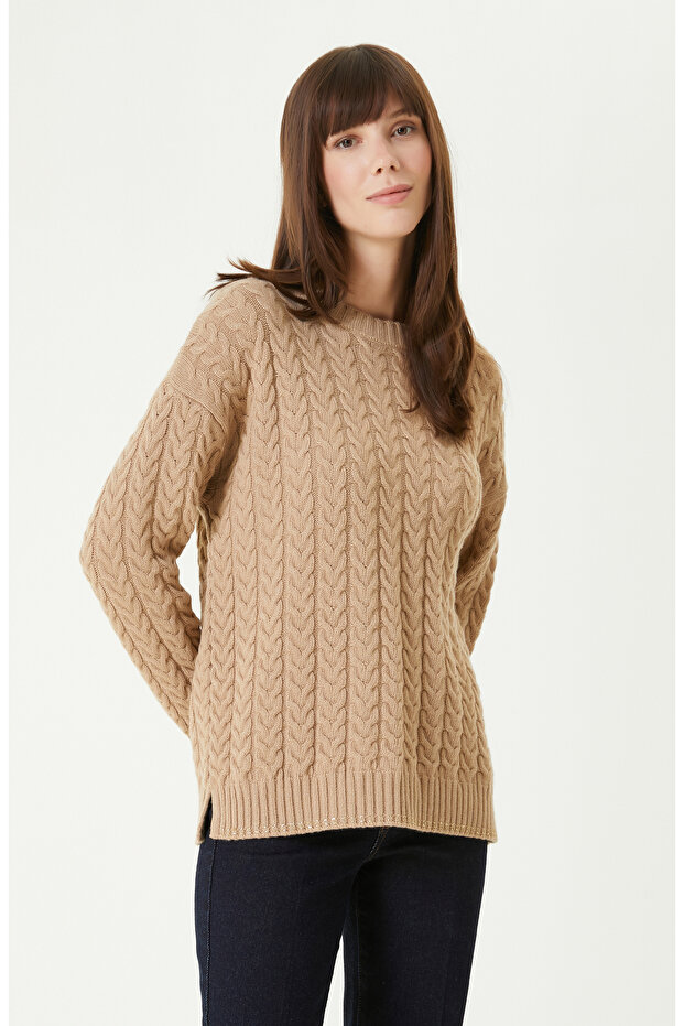 Camel Limited Yün Kaşmir Karışımlı Triko Kazak - 4