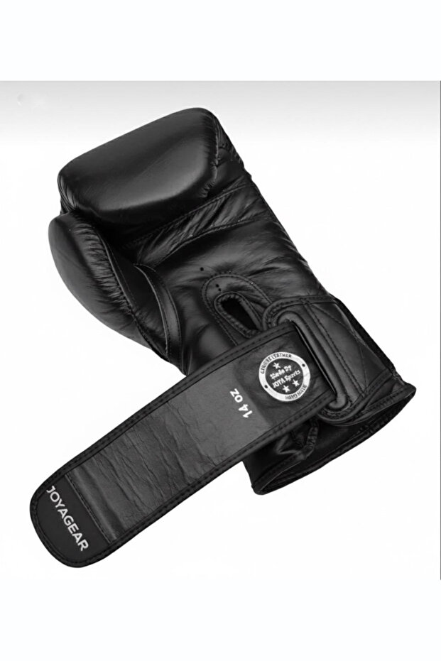 Kick Boks Eldiveni Siyah Gerçek Deri - 4
