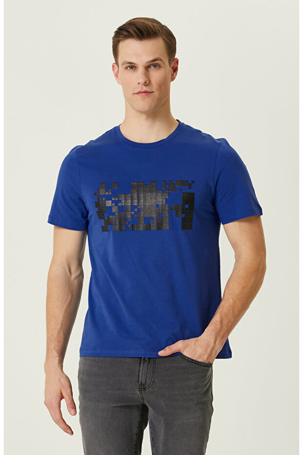 Saks Baskılı T-Shirt - 1