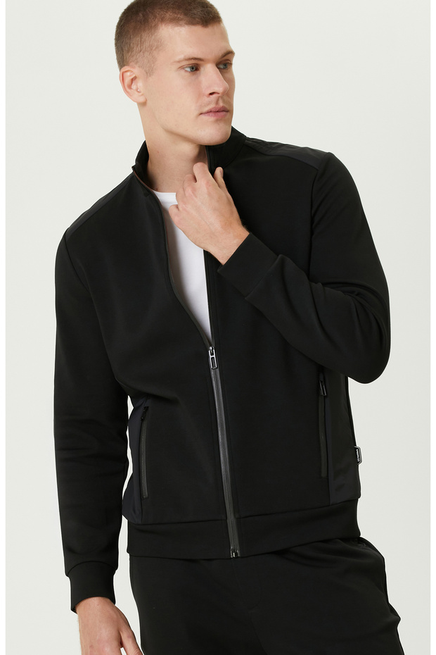 Siyah N-Tech Scuba SweaTshirt - 2