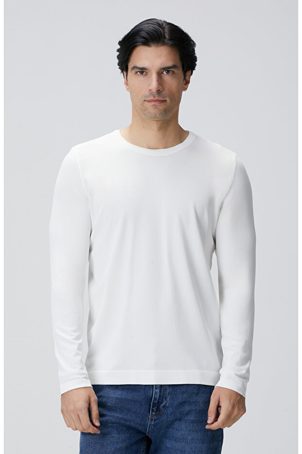 N-Tech Kırık Beyaz Basic Kazak - 4