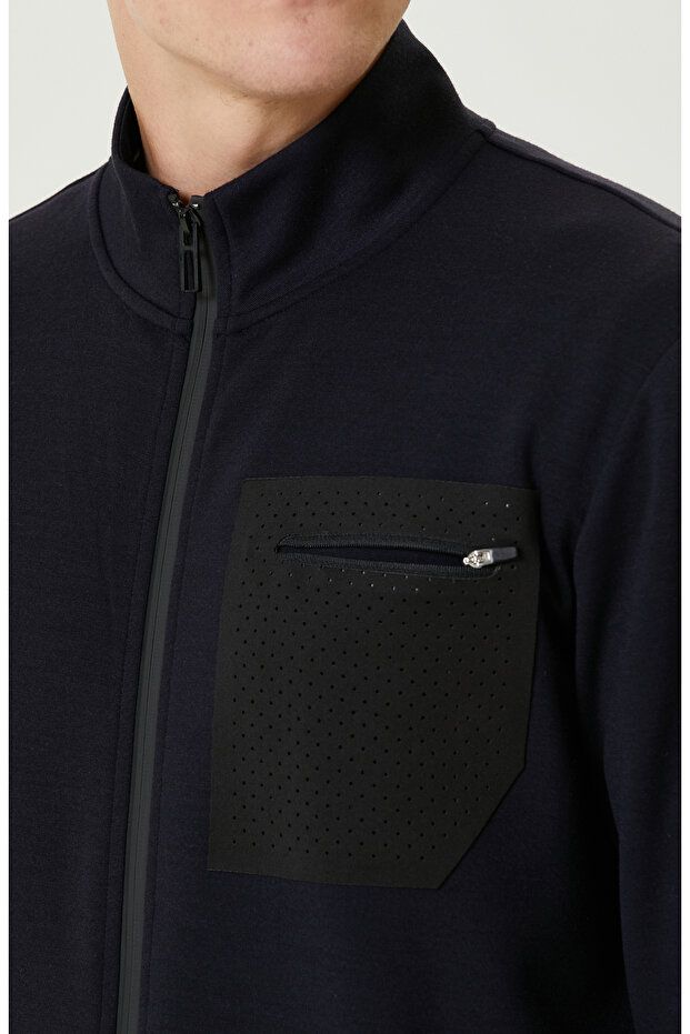 Lacivert N-Tech Fermuarlı SweaTshirt - 6