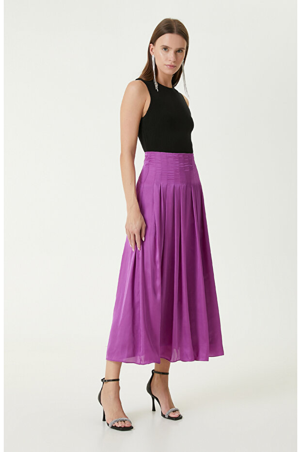 Mor Pileli Maksi Etek - 1