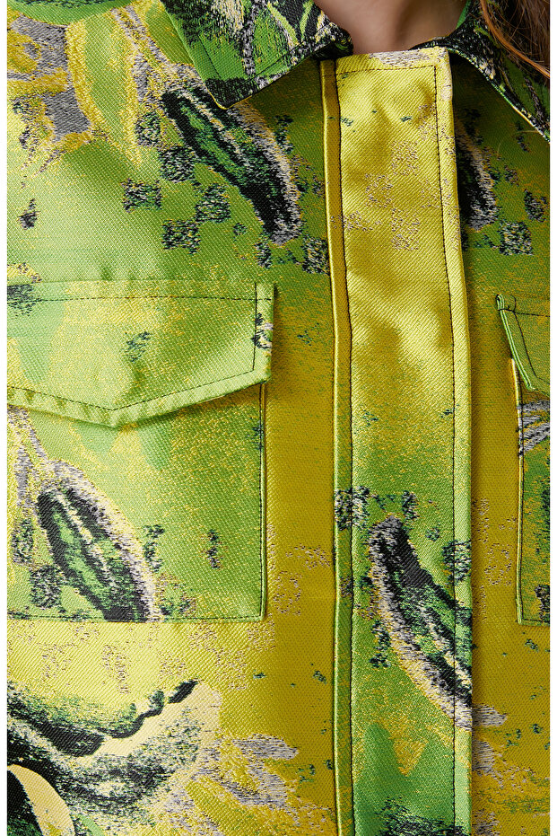 Yeşil Desenli Ceket - 5