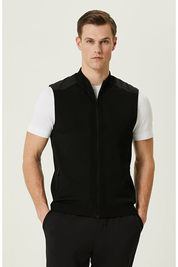 N-Tech Siyah Triko Yelek - 1