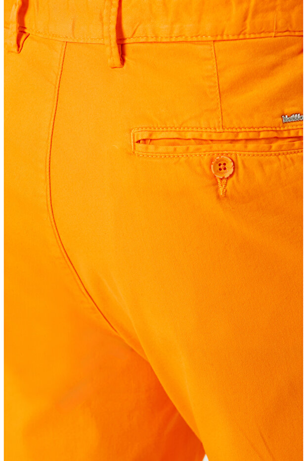 Turuncu Chino Şort - 5