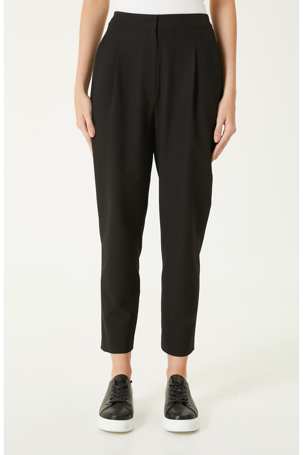 Siyah N-Tech Gofreli Pantolon - 2