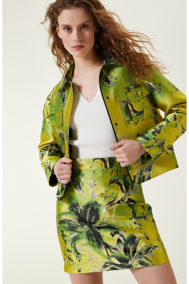 Yeşil Desenli Ceket - 2