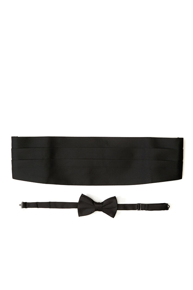 Siyah Papyon Kuşak Seti - 1