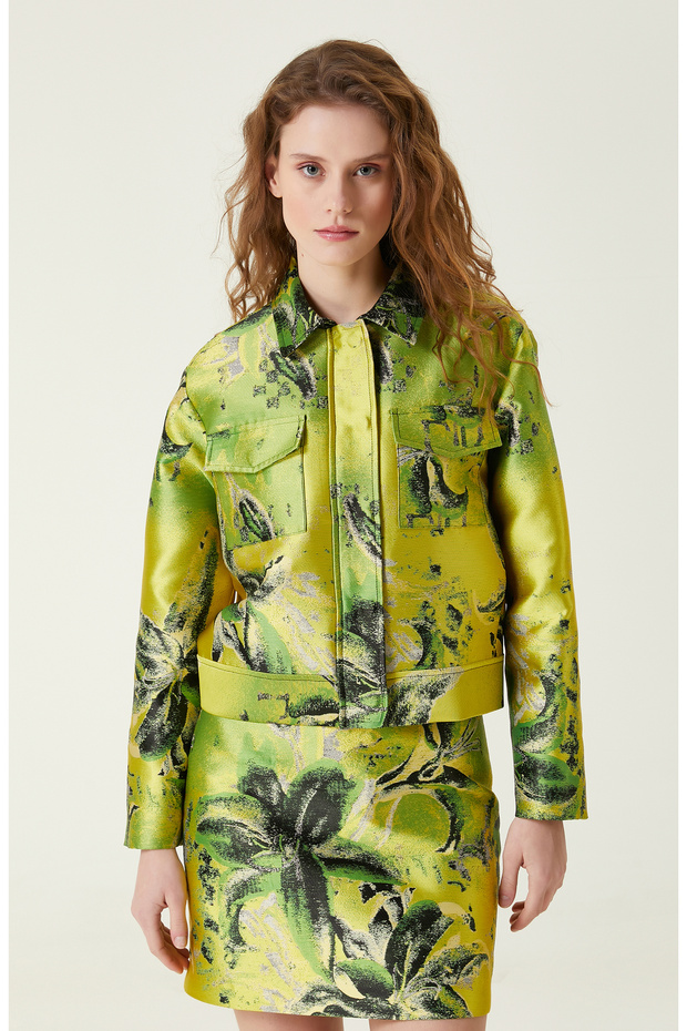 Yeşil Desenli Ceket - 4