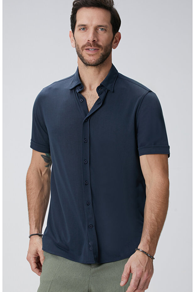 Lacivert Gömlek - 4