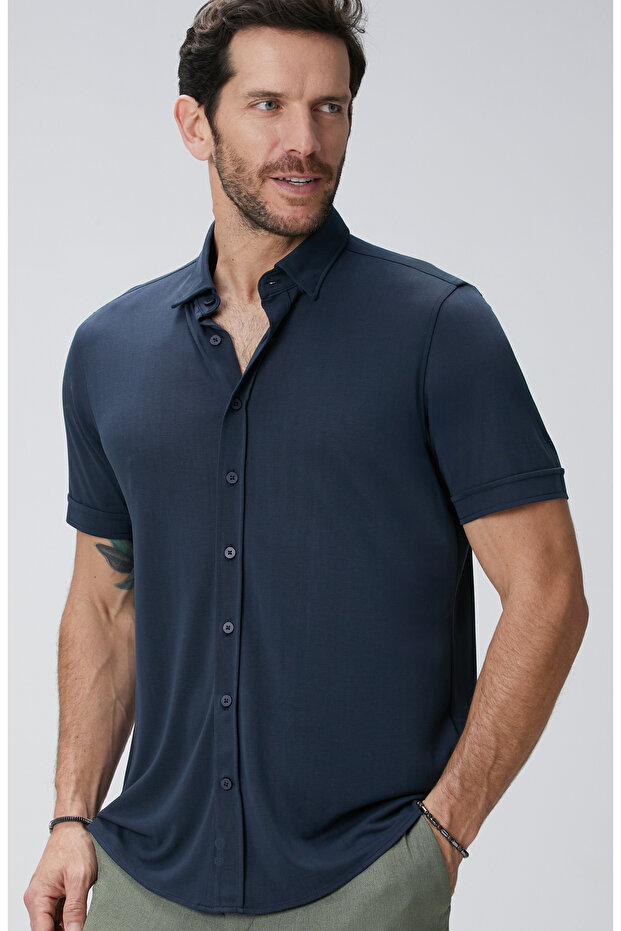 Lacivert Gömlek - 1