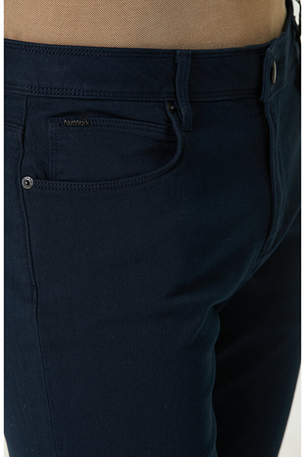 Lacivert Casual Pantolon - 4