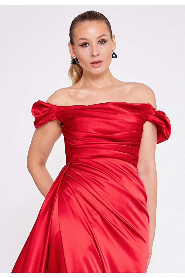 فستان سهره بتصميم اوف شولدر - 2