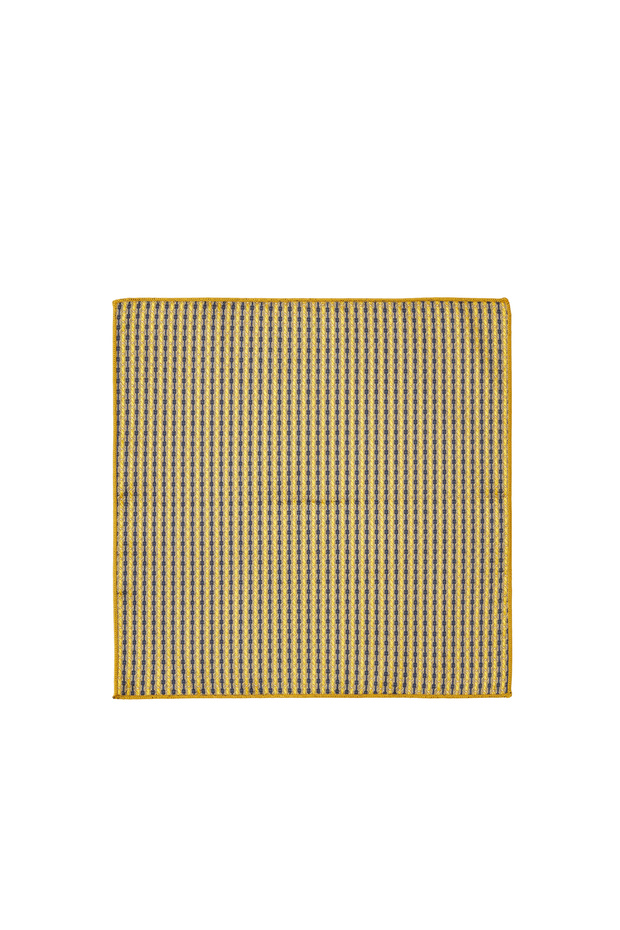 Sarı Lacivert Mikro Desenli Poşet Mendil - 2