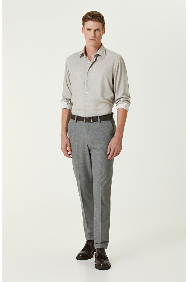 Bej Comfort Fit Gömlek - 4