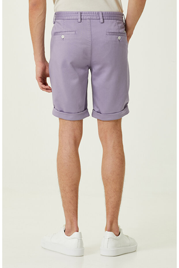 Lila Duble Paça Şort - 3