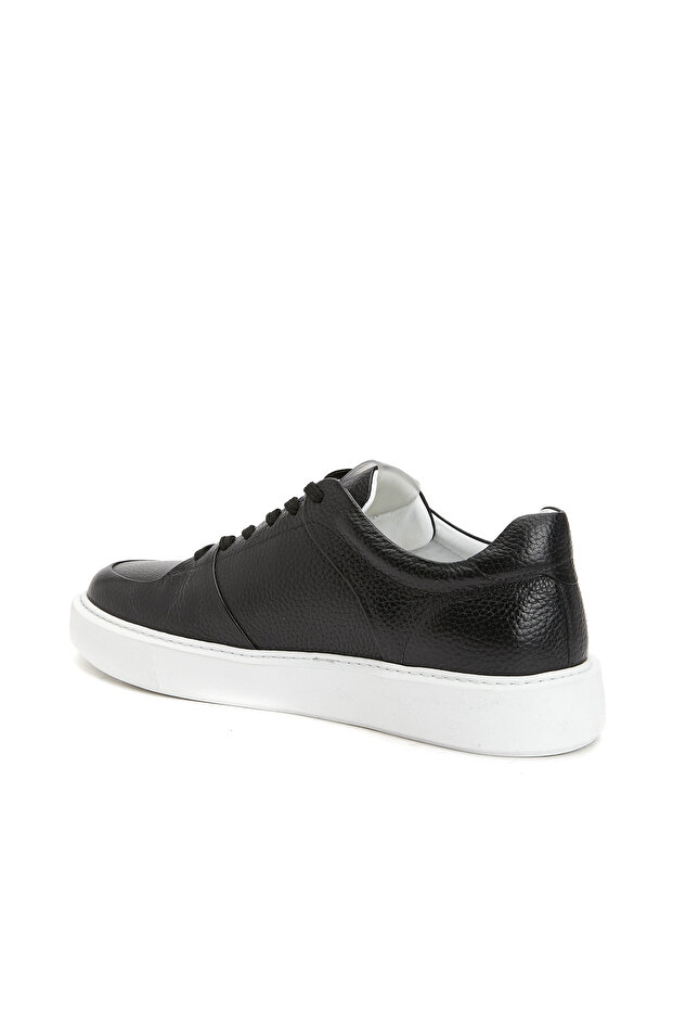 Siyah Erkek Deri Sneaker - 3