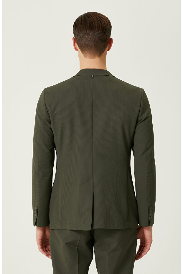 N-Tech Haki Gofreli Ceket - 5