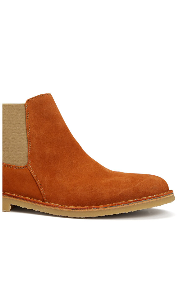 Turuncu Kadın Deri Bot - 5