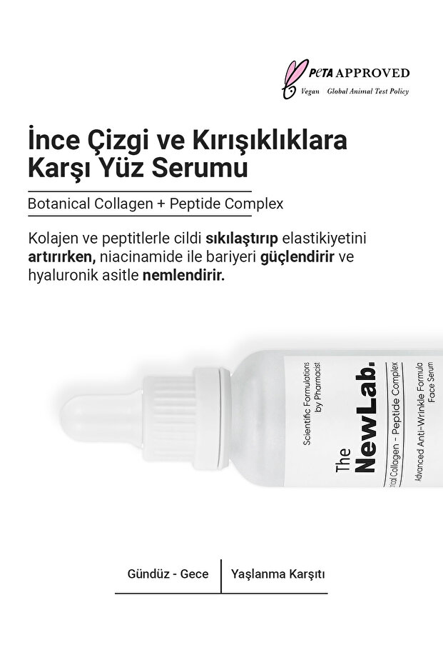 Yaşlanma Ve Kırışıklık Karşıtı Peptit Bitkisel Kolajen Yüz Serumu 30 ml (PEPTİDE COMPLEX) - 3