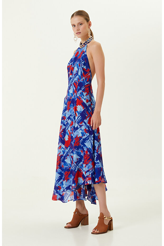 Saks Uzun Boy Elbise - 1