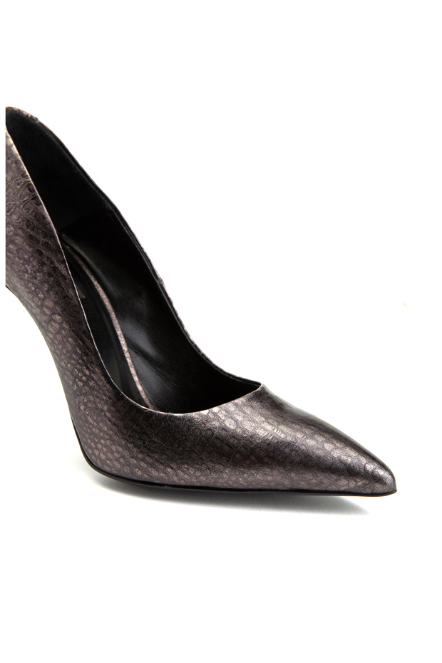 Bronz Deri Stiletto - 6