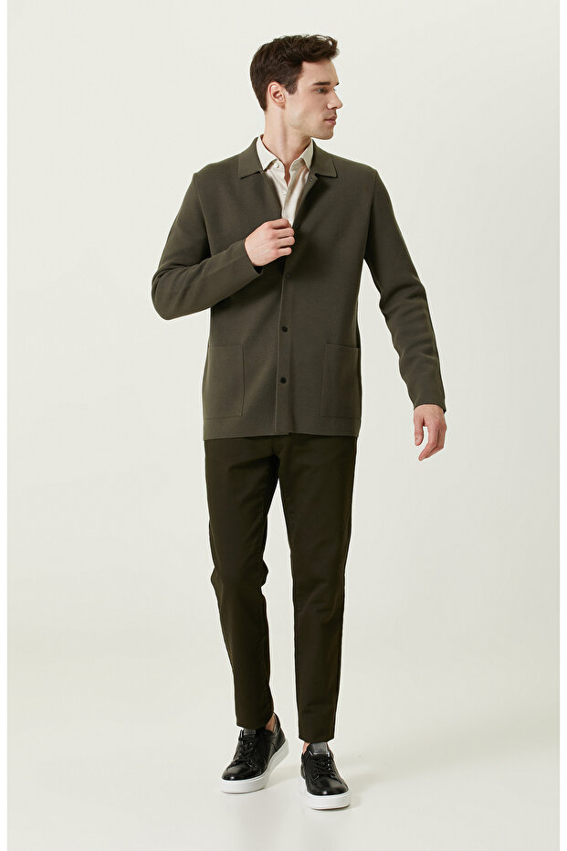 Bej Jakarlı Gömlek - 2